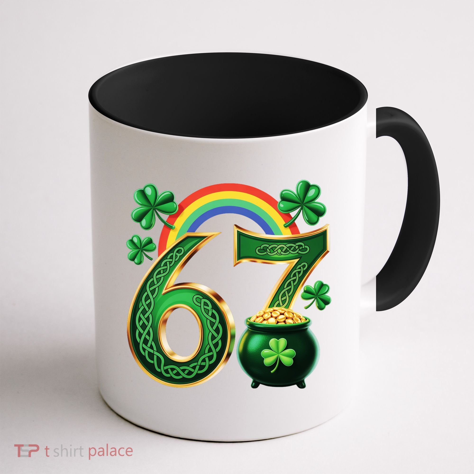 Shamrock Rainbow 67 St Patrick’s Day 6-7 Meme Coffee Mug