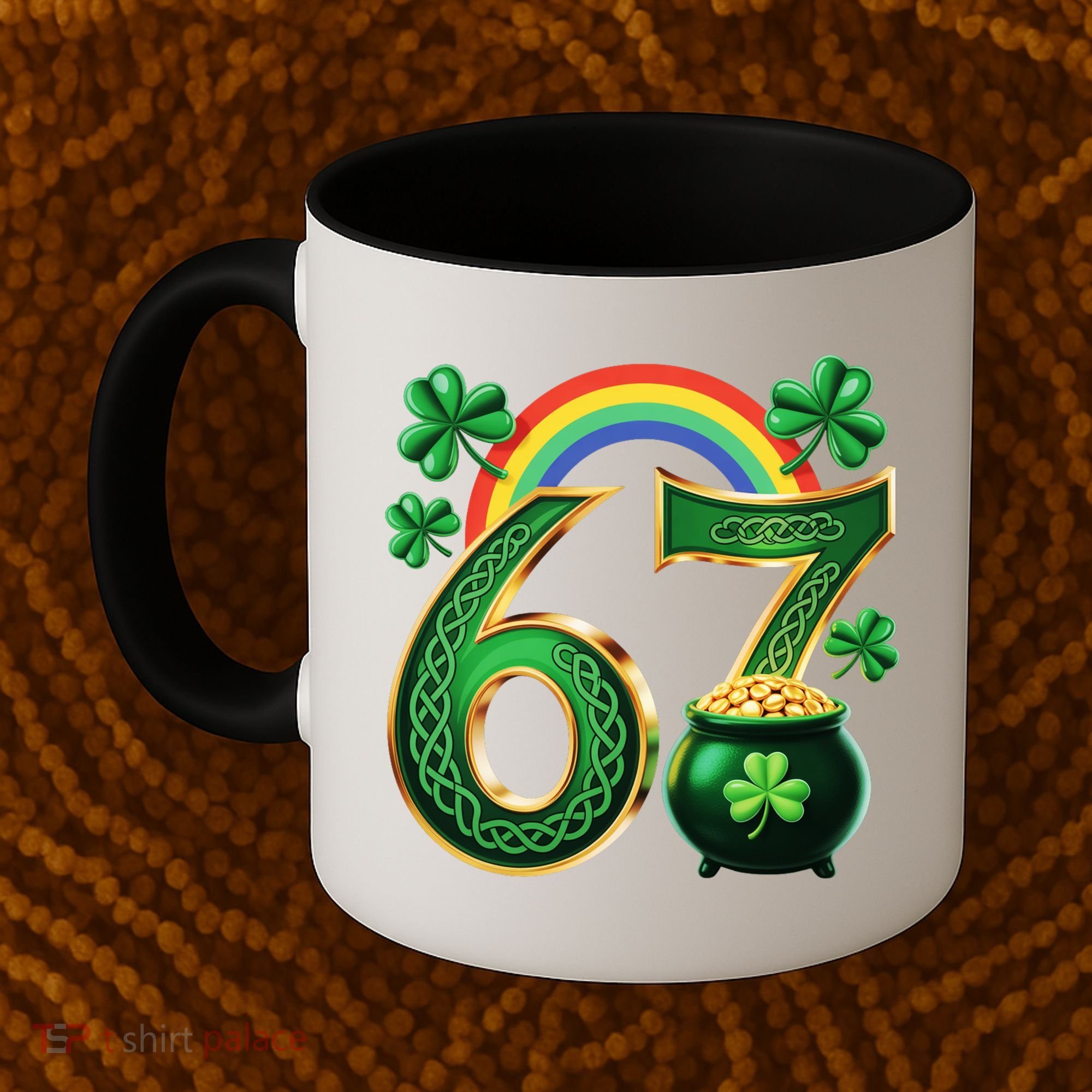 Shamrock Rainbow 67 St Patrick’s Day 6-7 Meme Coffee Mug