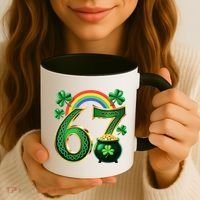 Shamrock Rainbow 67 St Patrick’s Day 6-7 Meme Coffee Mug thumb 3