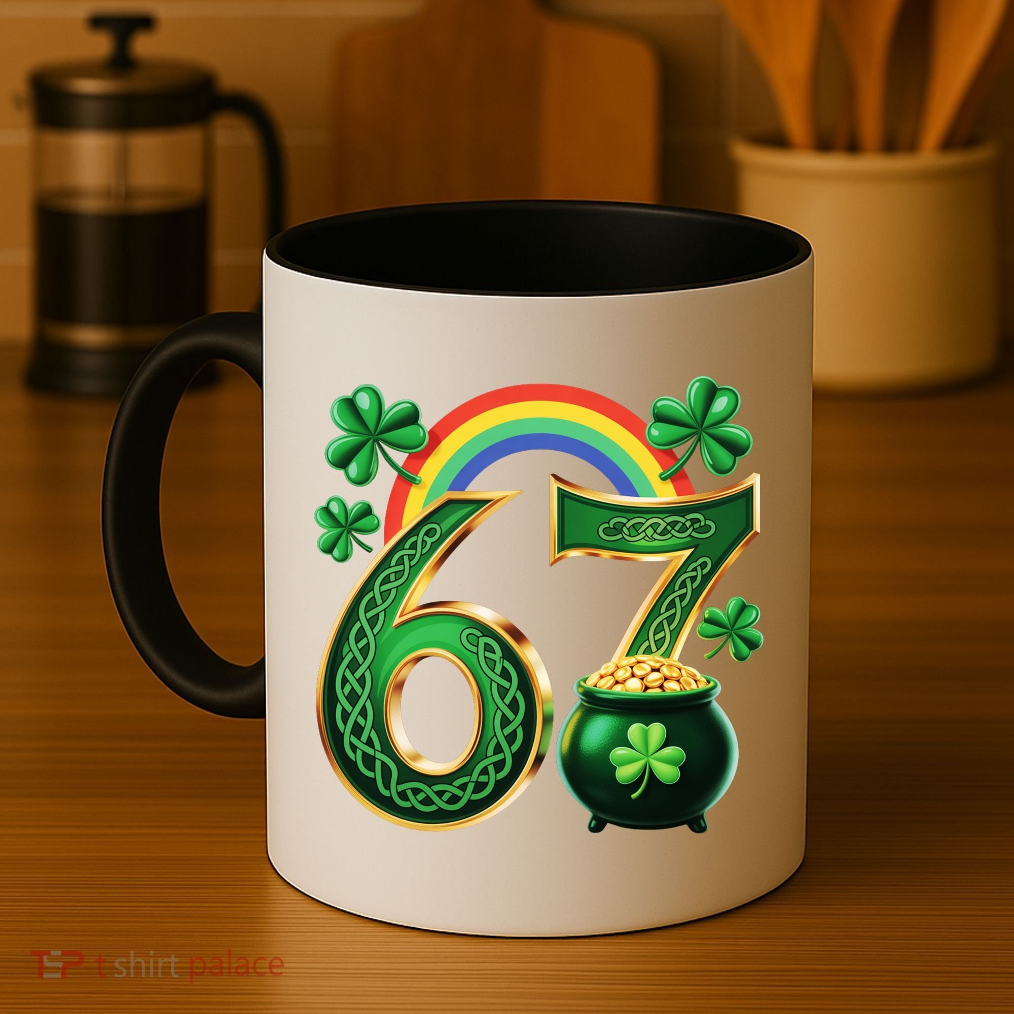 Shamrock Rainbow 67 St Patrick’s Day 6-7 Meme Coffee Mug