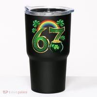 Shamrock Rainbow 67 St Patrick’s Day 6-7 Meme Tumbler thumb 0