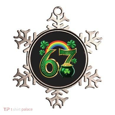 Shamrock Rainbow 67 St Patrick’s Day 6-7 Meme Ornament
