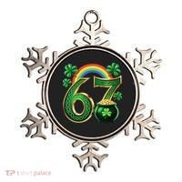 Shamrock Rainbow 67 St Patrick’s Day 6-7 Meme Ornament thumb 0