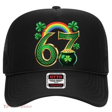 Shamrock Rainbow 67 St Patrick’s Day 6-7 Meme Hat