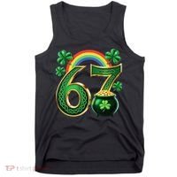 Shamrock Rainbow 67 St Patrick’s Day 6-7 Meme Tank Top thumb 0