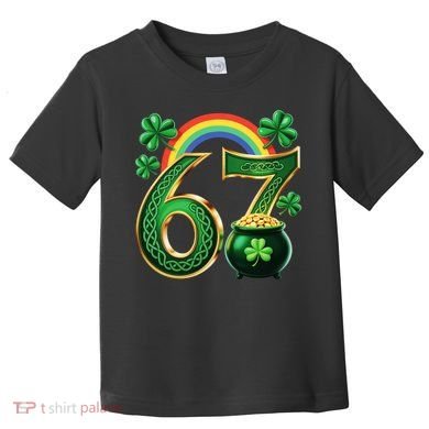 Shamrock Rainbow 67 St Patrick’s Day 6-7 Meme Toddler T-Shirt