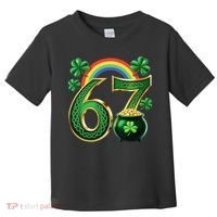 Shamrock Rainbow 67 St Patrick’s Day 6-7 Meme Toddler T-Shirt thumb 0