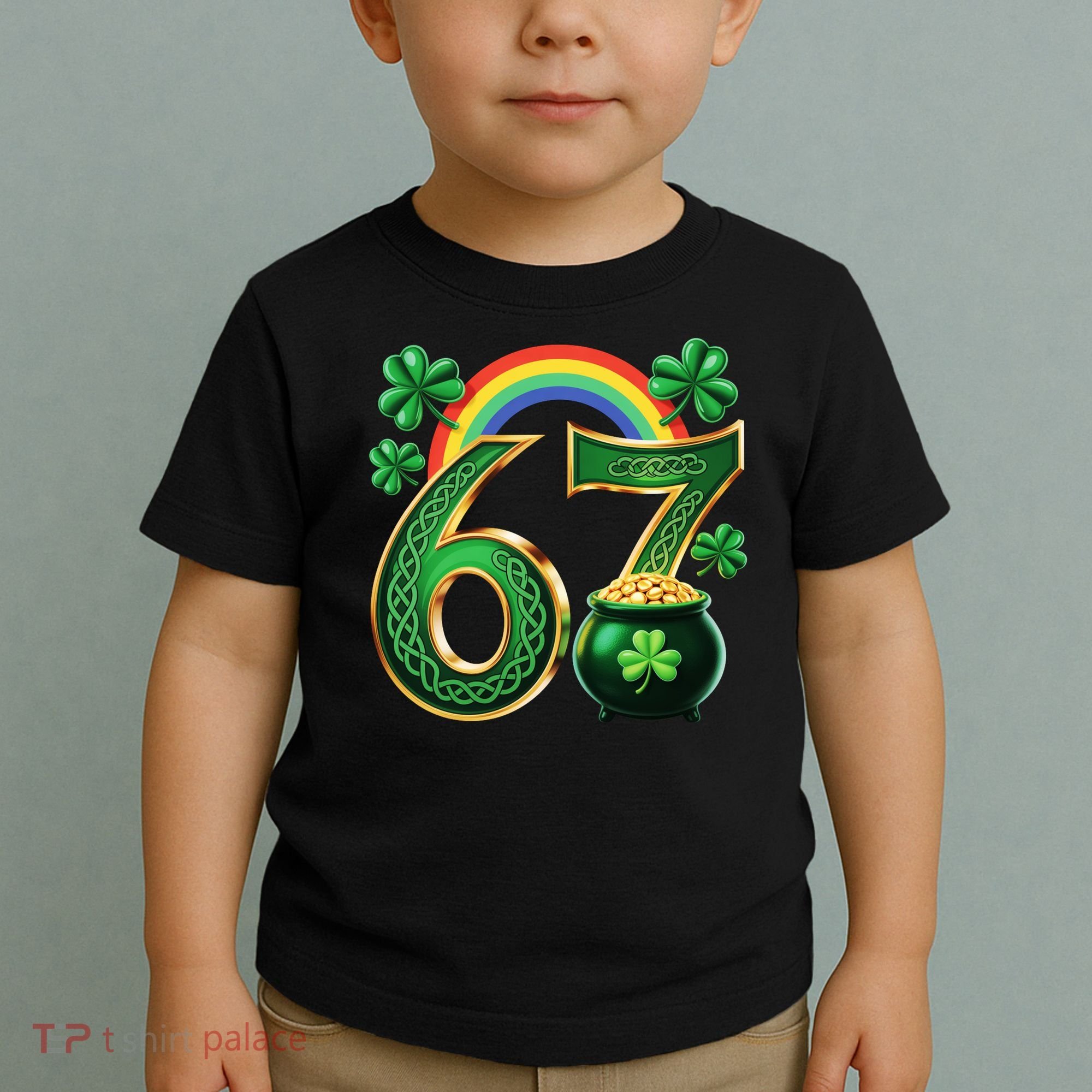 Shamrock Rainbow 67 St Patrick’s Day 6-7 Meme Toddler T-Shirt