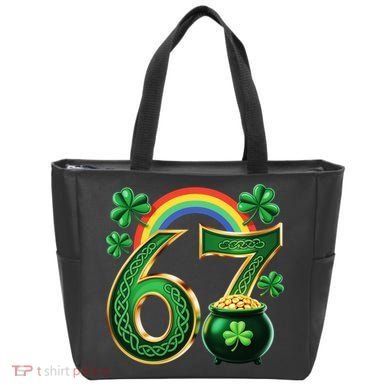 Shamrock Rainbow 67 St Patrick’s Day 6-7 Meme Tote Bag