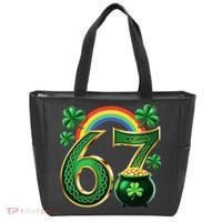 Shamrock Rainbow 67 St Patrick’s Day 6-7 Meme Tote Bag thumb 0