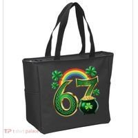 Shamrock Rainbow 67 St Patrick’s Day 6-7 Meme Tote Bag thumb 2