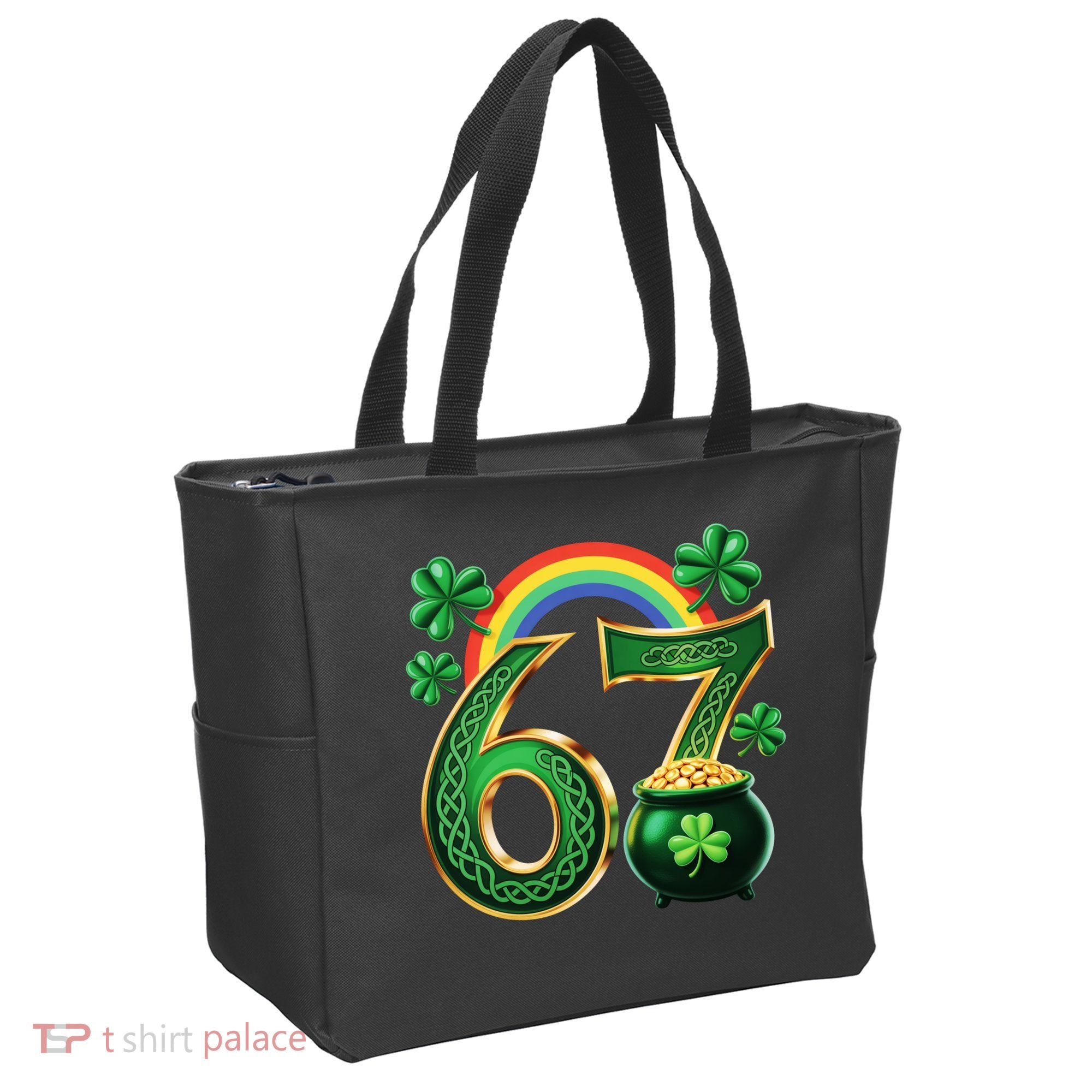 Shamrock Rainbow 67 St Patrick’s Day 6-7 Meme Tote Bag