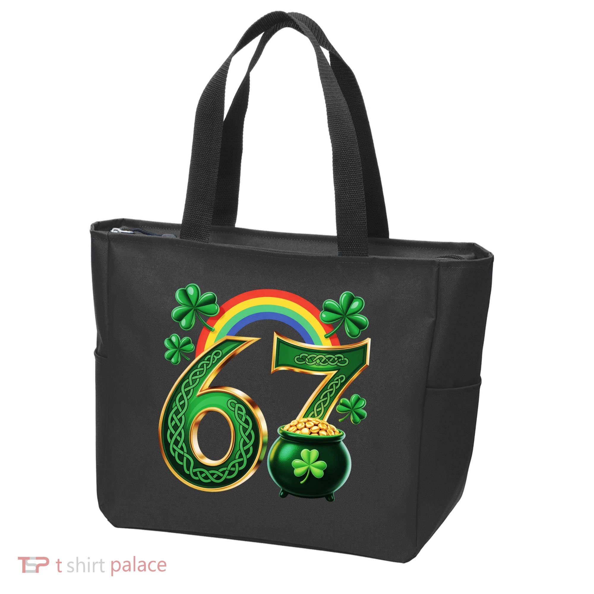 Shamrock Rainbow 67 St Patrick’s Day 6-7 Meme Tote Bag