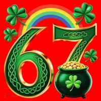 Shamrock Rainbow 67 St Patrick’s Day 6-7 Meme Santa Hat thumb 1