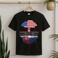Slovakian Roots American Grown Tree Flag Us Slovakia T-Shirt thumb 2