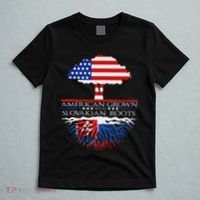 Slovakian Roots American Grown Tree Flag Us Slovakia T-Shirt thumb 5