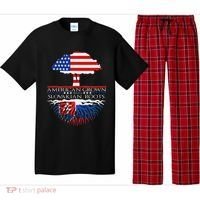 Slovakian Roots American Grown Tree Flag Us Slovakia Pajama Set thumb 0