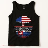 Slovakian Roots American Grown Tree Flag Us Slovakia Tank Top thumb 2