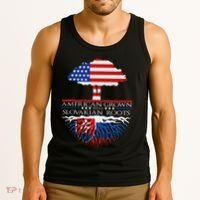 Slovakian Roots American Grown Tree Flag Us Slovakia Tank Top thumb 3