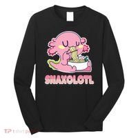 Snaxolotl Ramen Axolotl Kawaii Fish Long Sleeve Shirt thumb 0
