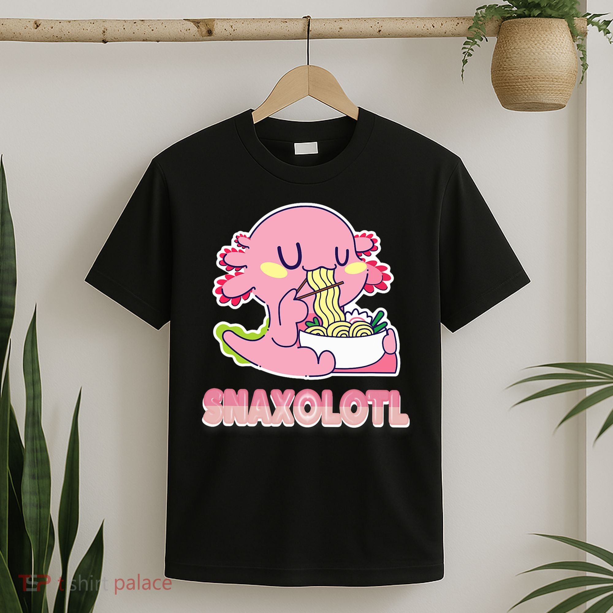 Snaxolotl Ramen Axolotl Kawaii Fish T-Shirt