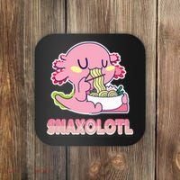 Snaxolotl Ramen Axolotl Kawaii Fish Coaster thumb 0