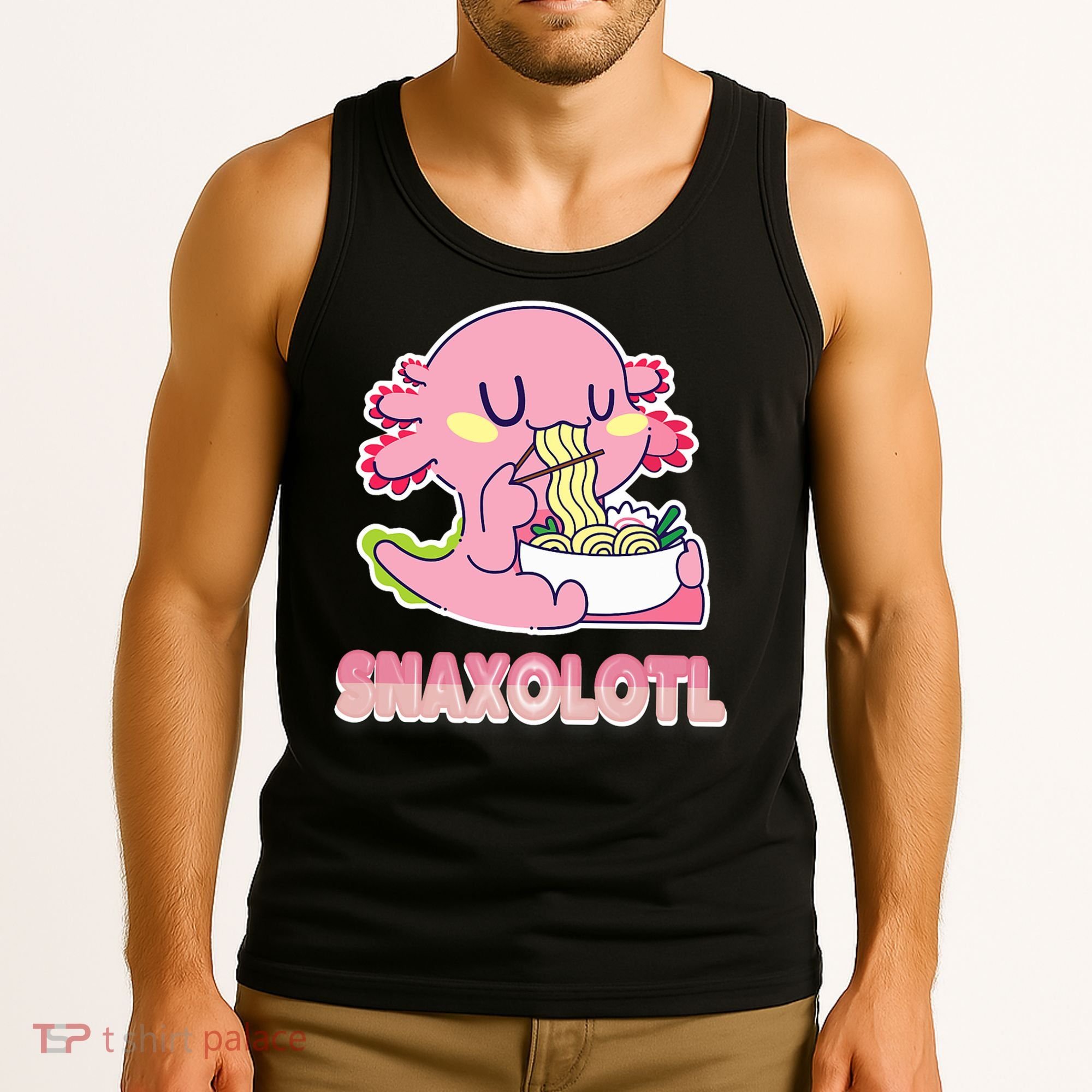 Snaxolotl Ramen Axolotl Kawaii Fish Tank Top