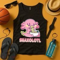 Snaxolotl Ramen Axolotl Kawaii Fish Tank Top thumb 4