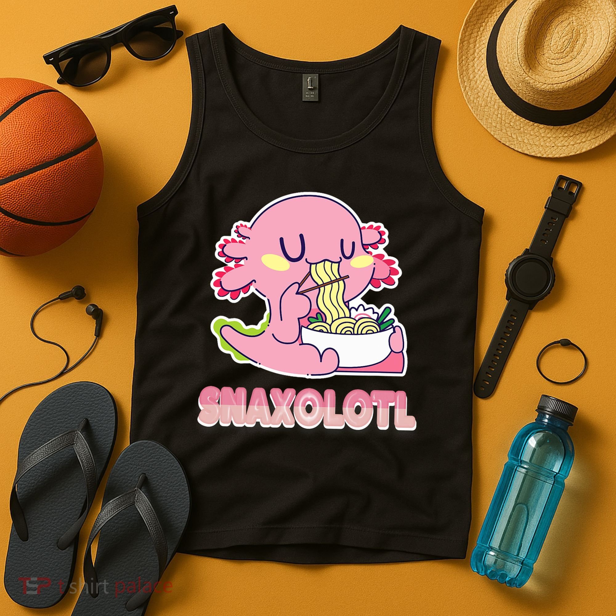 Snaxolotl Ramen Axolotl Kawaii Fish Tank Top