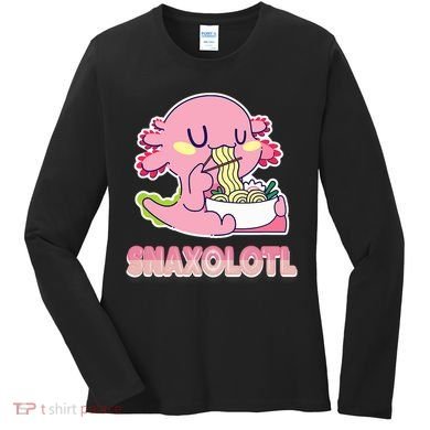 Snaxolotl Ramen Axolotl Kawaii Fish Women's Long Sleeve Shirt
