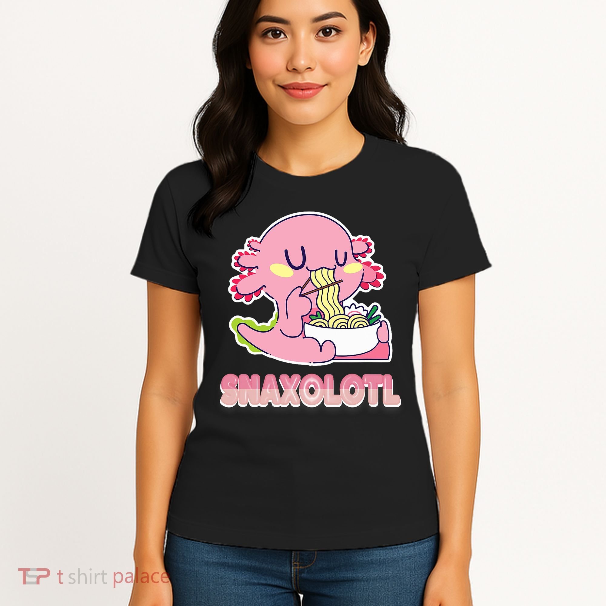 Snaxolotl Ramen Axolotl Kawaii Fish Women's T-Shirt