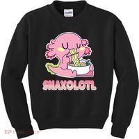 Snaxolotl Ramen Axolotl Kawaii Fish Kids Sweatshirt thumb 0