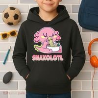 Snaxolotl Ramen Axolotl Kawaii Fish Kids Hoodie thumb 2