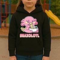 Snaxolotl Ramen Axolotl Kawaii Fish Kids Hoodie thumb 3