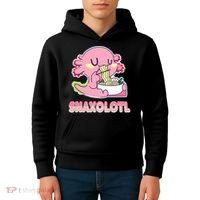 Snaxolotl Ramen Axolotl Kawaii Fish Kids Hoodie thumb 4