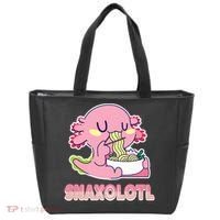 Snaxolotl Ramen Axolotl Kawaii Fish Tote Bag thumb 0