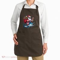 Santa Riding A Majestic Ocean Marlin Fish Christmas Funny Giflt Apron thumb 2