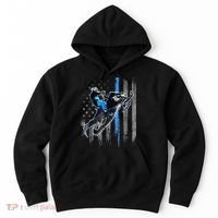 Snowmobile Riding American Flag Hoodie thumb 0
