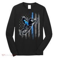 Snowmobile Riding American Flag Long Sleeve Shirt thumb 0
