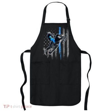 Snowmobile Riding American Flag Apron