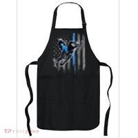 Snowmobile Riding American Flag Apron thumb 0