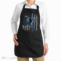 Snowmobile Riding American Flag Apron thumb 2