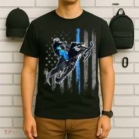 Snowmobile Riding American Flag T-Shirt thumb 6