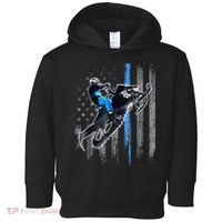Snowmobile Riding American Flag Toddler Hoodie thumb 0