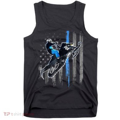 Snowmobile Riding American Flag Tank Top