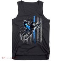 Snowmobile Riding American Flag Tank Top thumb 0