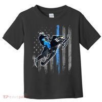 Snowmobile Riding American Flag Toddler T-Shirt thumb 0