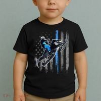 Snowmobile Riding American Flag Toddler T-Shirt thumb 2