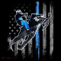 Snowmobile Riding American Flag Visor thumb 3