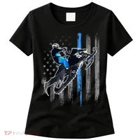 Snowmobile Riding American Flag Women's T-Shirt thumb 0